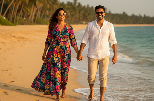 Couple enjoying a holiday